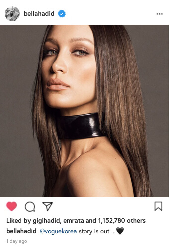 Instagram model screenshot