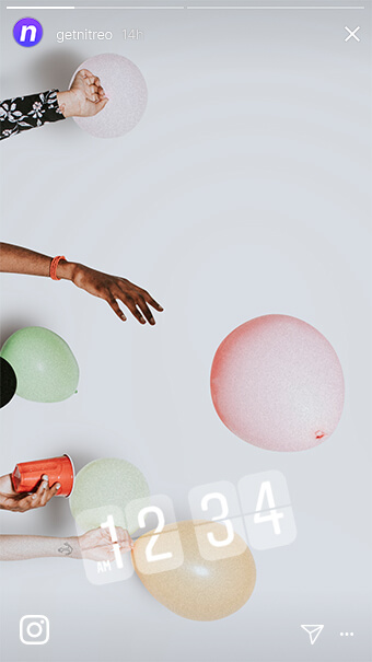 a screenshot of an automatically viewed Instagram story